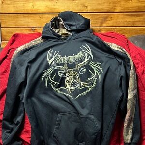 Bwear Black and Camouflage Hoodie